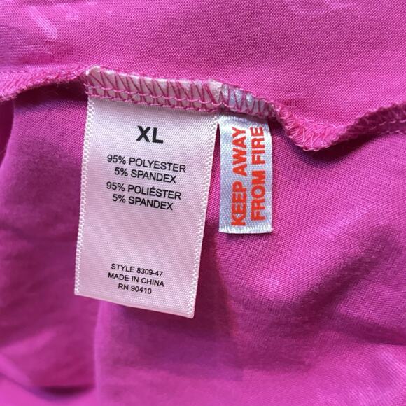 JUICY COUTURE Hot Pink Diagonal Logo S/S Button Front PJ Short Set Bling NWOT - Picture 8 of 9